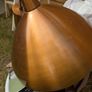 Vintage rise-and-fall/counterweight copper pendant light 40cm diameter - 1960s European Image 6
