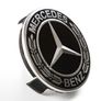 4x Mercedes Benz New Black Alloy Wheel Centre Caps 75mm Hub Badges Emblem Set Image 2