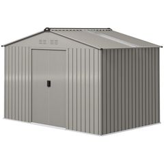 New. Outdoor weatherproof galvanised steel storage shed 9x6ft (Free Delivery)