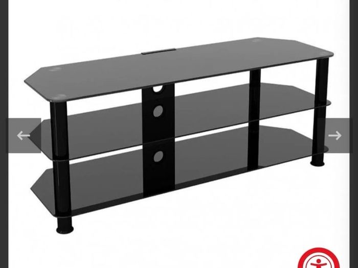 60inch Black Corner Glass TV Stand
