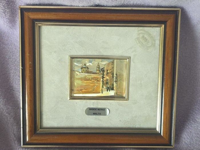 Inside Mdina Malta 925 Silver Artistic Reproduction Picture