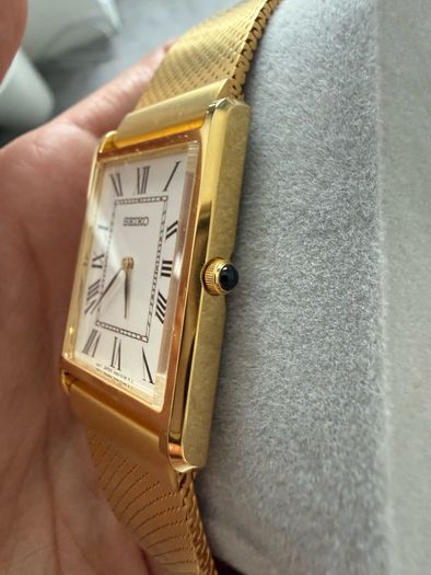 seiko tank men's watch