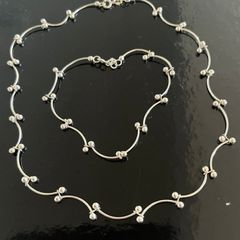 Silver Necklace & Bracelet