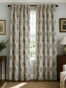 Botanical pattern curtains