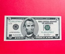 Usa  5  Dollars   2003. Letter  ( L 12  )  SAN FRANCISCO  ( Uncirculated )