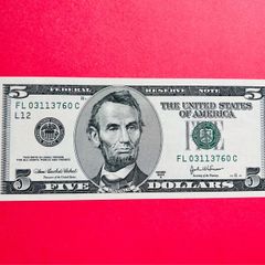 Usa  5  Dollars   2003. Letter  ( L 12  )  SAN FRANCISCO  ( Uncirculated )