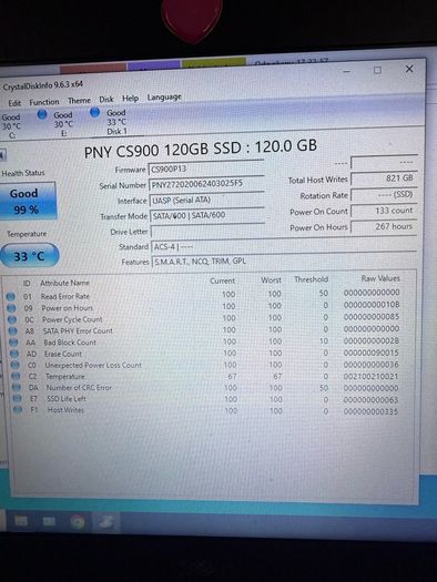 4 x SSD hard drive