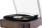 Vinyl Record Player Bluetooth Belt-Driven 3-Speed Turntable, Vintage Retro Record Players Built-in Stereo Speakers (FREE POSTAGE)