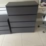 Dark Grey Chest of drawers and 2 matching lockers Image 4