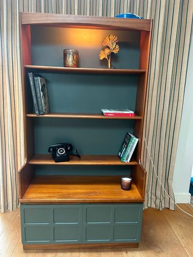 Mid century Nathan waterfall bookcase