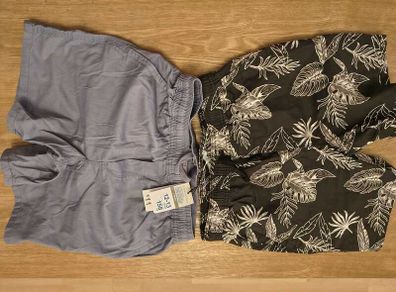 Cotton shorts, 2 packs ((black and blue) Size 12-13