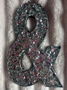 Sparkly Sequin Ampersand (&) Hanging Wall Decor Sign