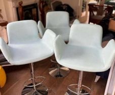 3 x Luxury Adjustable Swivel Barstools - RRP 1300 Euro
