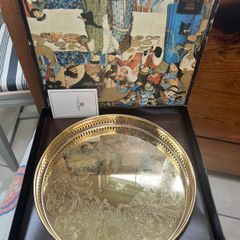 New in box Scandia Guld 24 carat plated gold serving tray