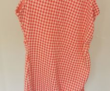 Zara red gingham dress with ruching detail