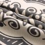 4ft Circle Rug Round Area Rug Cotton Woven Rug with Tassels Washable Mandala Black White Printed for Bedroom Livingroom Kitchen (FREE POSTAGE) Image 2