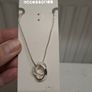 Silver-Tone Interlinked Ring Pendant Necklace Image 5