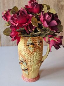 Vintage 1930' Art Deco Burleigh Ware Bee and Honeycomb Jug
