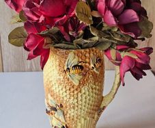 Vintage 1930' Art Deco Burleigh Ware Bee and Honeycomb Jug