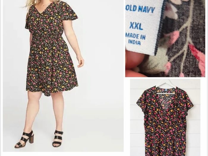 Old navy plus size dress floral ditsy summer chic vintage