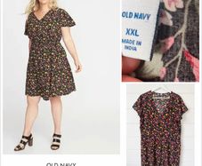 Old navy plus size dress floral ditsy summer chic vintage