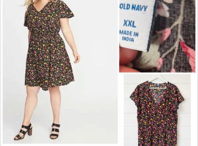 Old navy plus size dress floral ditsy summer chic vintage