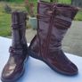New Dunnes Girls Long Burgundy Boot Size 10 Image 7