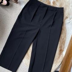 M&S Collection Wide Leg Black Trousers Culottes UK 10