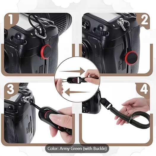 High-Strength Paracord Camera Wrist Strap with Quick Release - Professional Anti-Drop DSLR Hand Strap - 21244