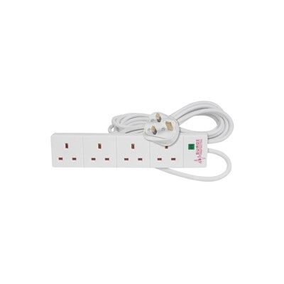4 Gang Extension Lead  with Surge Protection 5 Meter