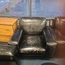 black leather sofa Image 2