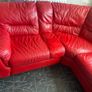 red leather couch Image 3