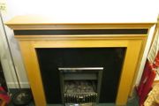 Contemporary Maple Fire Surround &amp; Gas Fire
