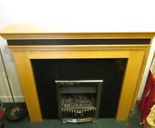 Contemporary Maple Fire Surround & Gas Fire