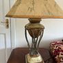Antique marble lamps with gold detailing x 2 Image 5