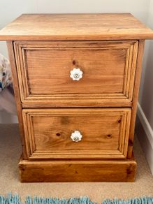 Solid pine bedside locker