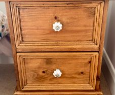 Solid pine bedside locker