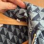 Sandro knee length blue print dress size 38 Image 9