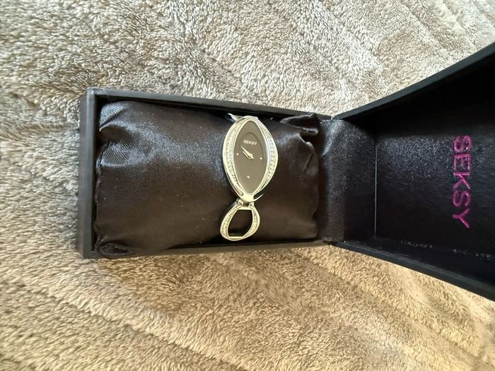 Brand new Seksy watch, silver and black
