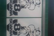 Scania v8 stickers x 2