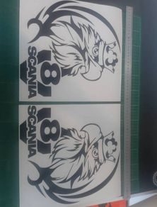 Scania v8 stickers x 2