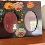 Beautiful Hand Painted Picture Frame with oval mounts 1930 s Image 3