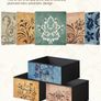 Chest of Drawers, 7 Fabric Drawers Dresser Cabinet with Retro Floral Prints and Vintage Handle, for Bedroom Living Room Entryway, Rustic Brown Image 5