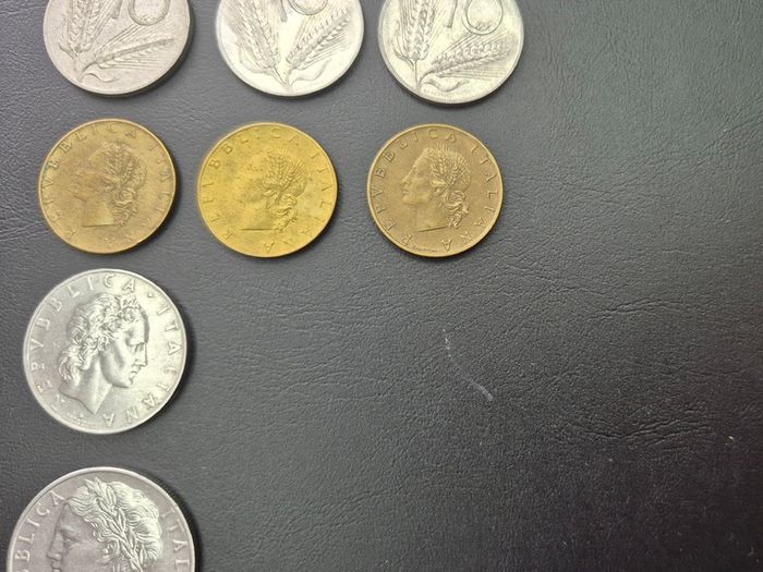 Italian coins, including silver example