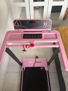 Pink Bluetooth treadmill