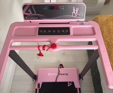Pink Bluetooth treadmill
