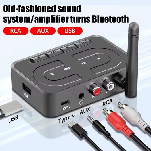 Bluetooth 6.0 Receiver USB Player - Digital to Analog Converter 3.5mm Audio Adapter - AUX. New, Unopened.