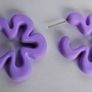 Lilac Silhouette Five Petal Flower Earrings Image 8