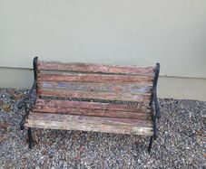 Childrens cast iron bench