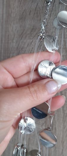 Beautiful  3 layer necklace silver metal zinc alloys